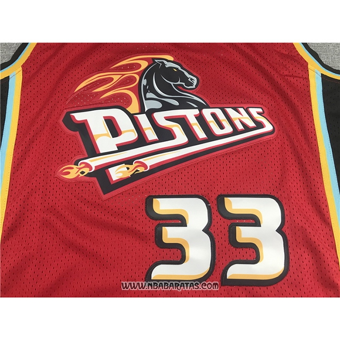 Camiseta Detroit Pistons Grant Hill #33 Mitchell & Ness 1999-00 Rojo